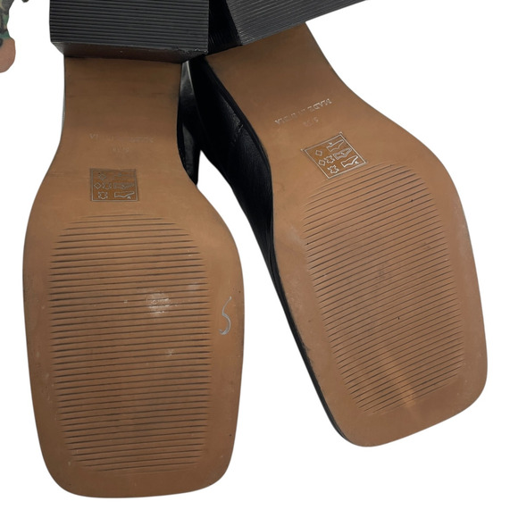 Urban Outfitters Charli Square Toe Boot Black Leather Y2k Style EU 38 US Size 7 - Picture 9 of 13